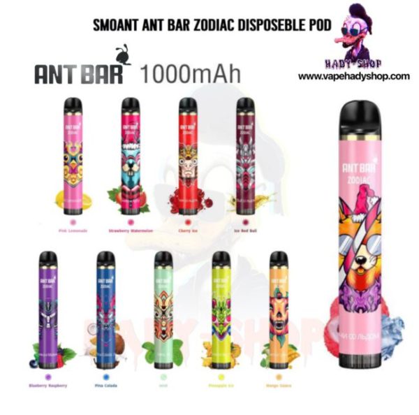 Smoant Ant Bar Zodiac Disposable ใช้แล้วทิ้ง สูบได้ 1500ครั้ง)