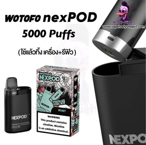 พอด,pod,WOTOFO NEXPOD Disposable 650mAh (5000puffs)