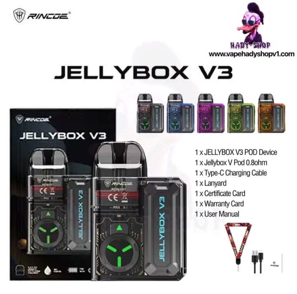 pod,พอด,Rincoe Jellybox V3 16W 1000mAh 3.8ml,jellybox v3